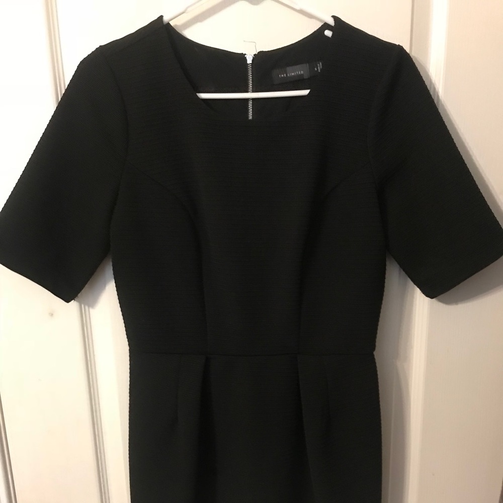 The Limited Pleated Black Tailored Dress